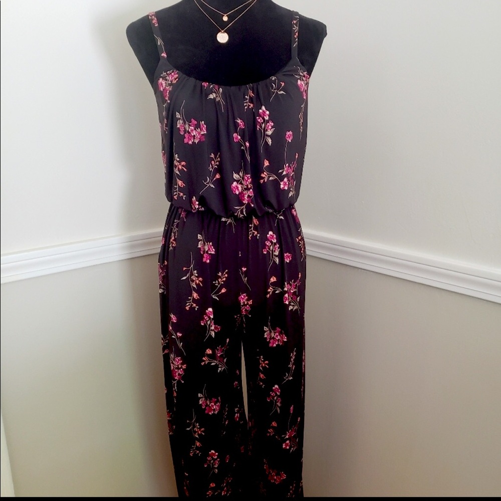 COPY - New Kaleigh Black and Floral Jumpsuit